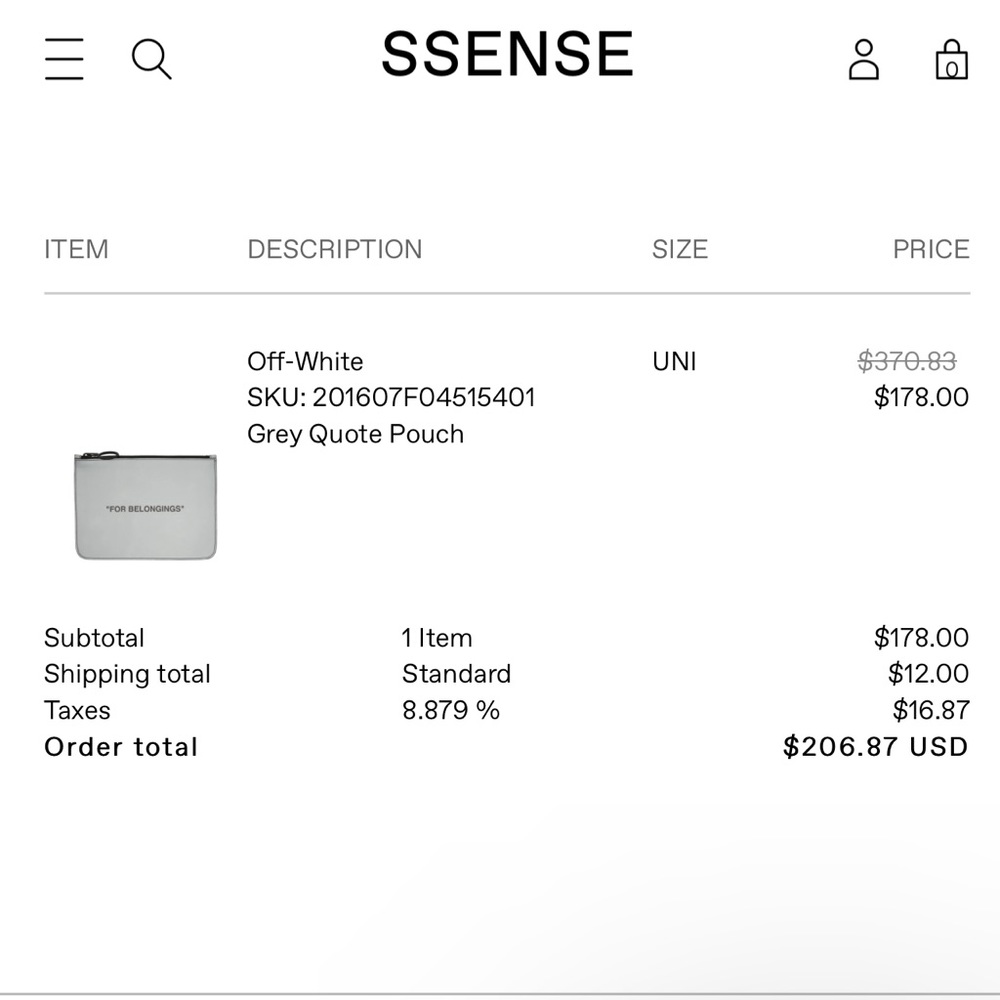 Off white pouch